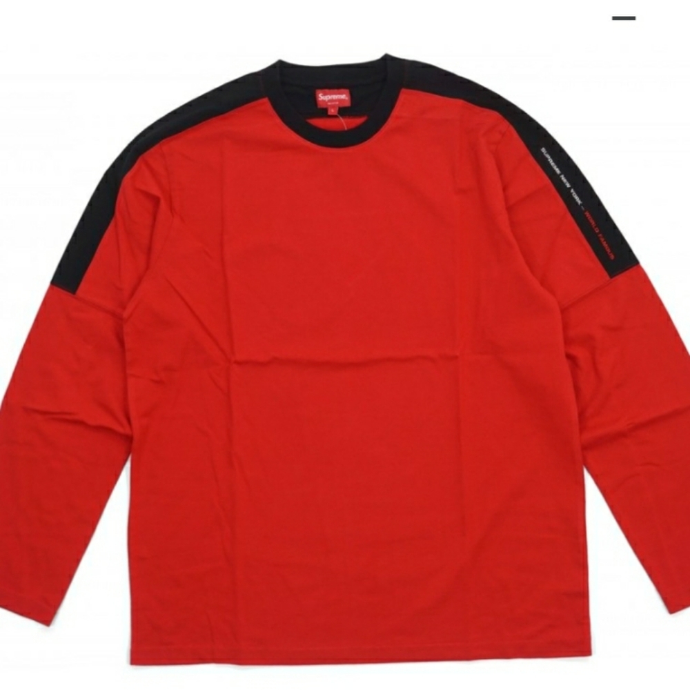 Men's Supreme World Famous Paneled L/S Top